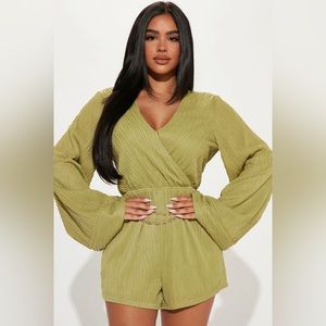 Flirty Chartreuse Romper
